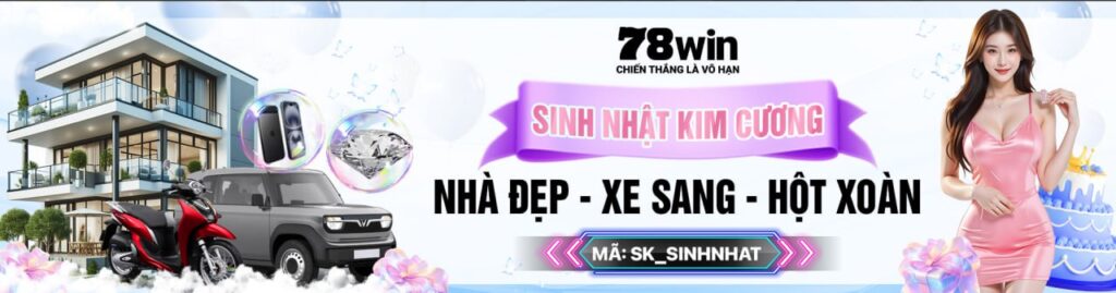 78win 9 banner sự kiện sinh nhật 78win